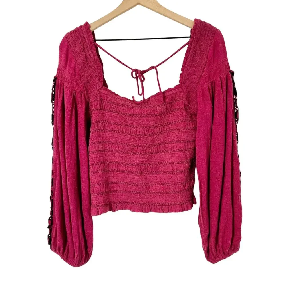 FREE PEOPLE MAGGIE EMBROIDERED ROSE HYPNOTIC WOMEN SIZE MEDIUM BRAND NEW